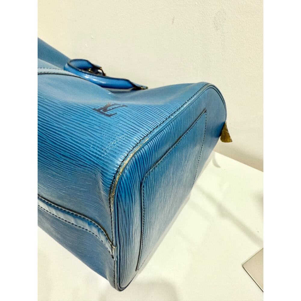 Louis Vuitton Toledo Blue Epi Leather Keepall 50 Travel Bag - Picture 10 of 15
